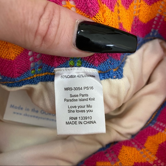 Show me your Mumu Susie Flare Leg Pants in Paradise Island Knit Size XS - Picture 9 of 11